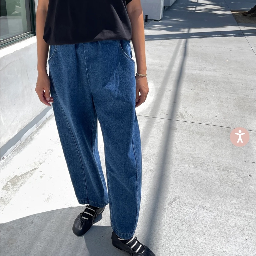 Le bon shoppe arc pants in blue denim large